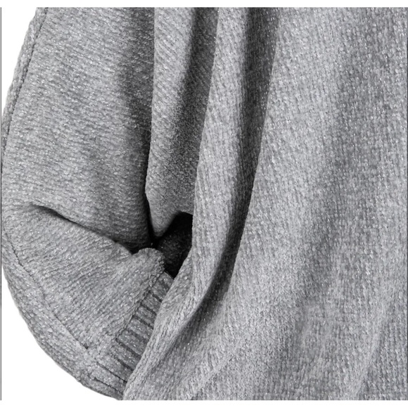 NWT Disney Minnie Mouse Christmas Holiday Metallic Knit Gray Cardigan Sweater XL - Picture 3 of 11